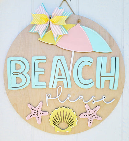 Beach Please Door Hanger- wholesale