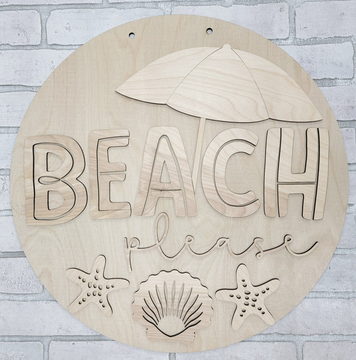 Beach Please Door Hanger- wholesale