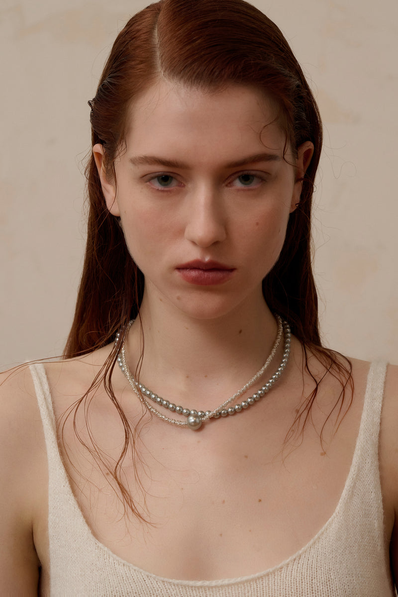 Beaded necklace duo