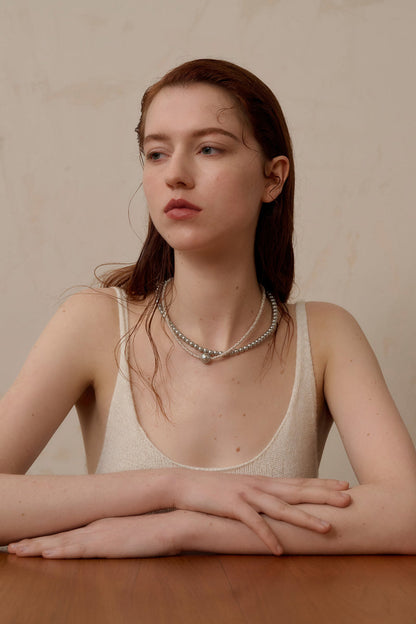 Beaded necklace duo