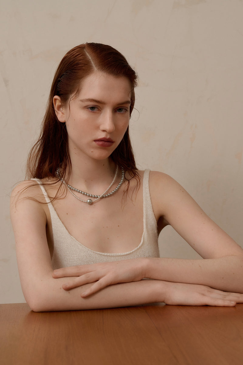 Beaded necklace duo