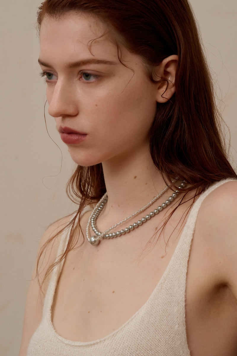 Beaded necklace duo