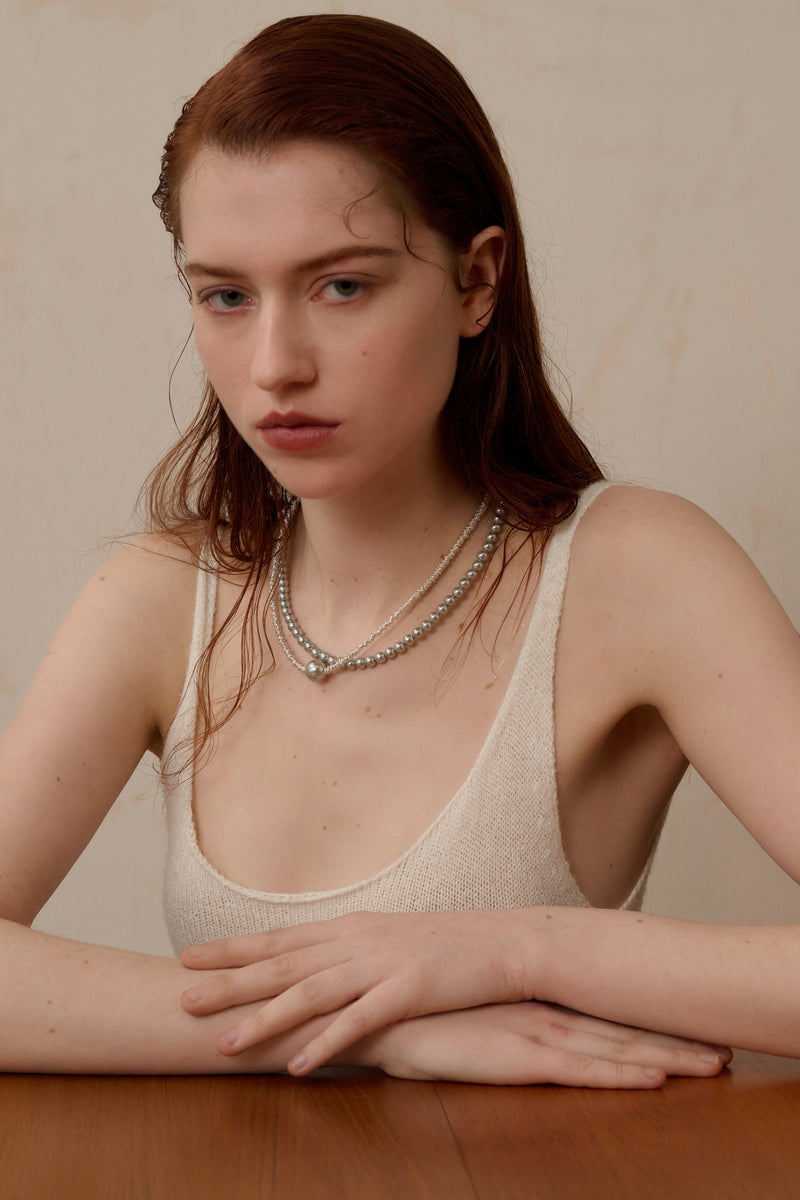 Beaded necklace duo