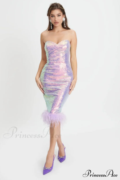 Bella Bandeau Stylish Midi Dress