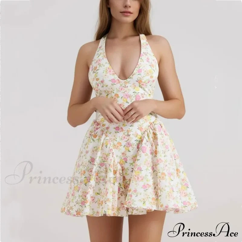 Bella Elegant Mini Dress Print / M
