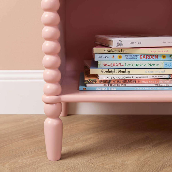 Betti Bobbin One Drawer Bedside Table - Pink