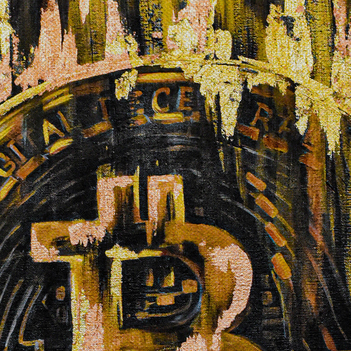 Bitcoin Gold Canvas Wall Art