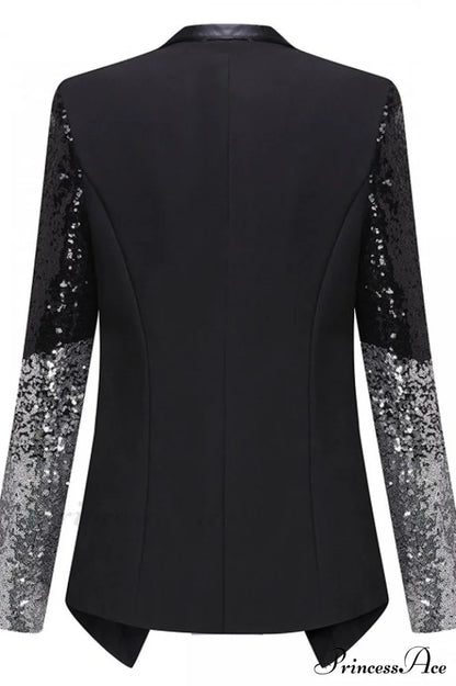 Blazer With Stylish Sequins Sleeve