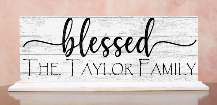 Personalized Blessed Family Sign