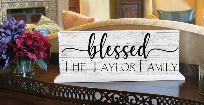 Blessed Family Sign With Custom Name