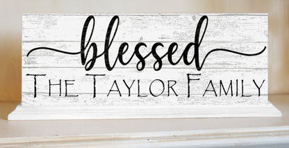 Blessed Family Wood Sign