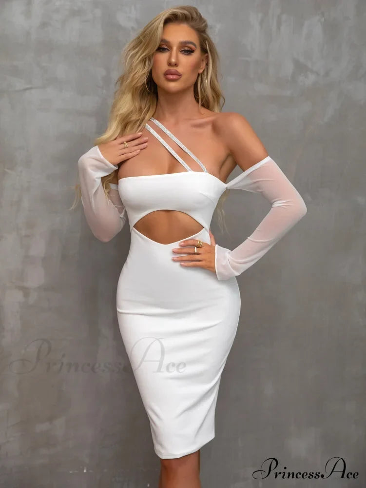 Boning Solid Halter Trendy Tie Satin Dress White / Xs Dresses