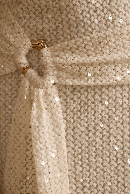 Bonita Ivory Sequin Maxi Dress
