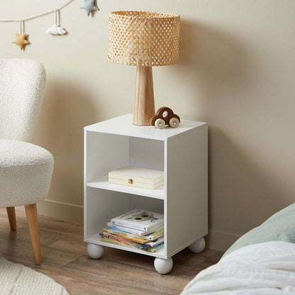 Bubble Ball Feet Side Table - White