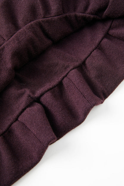 Bubble hem wool maxi skirt