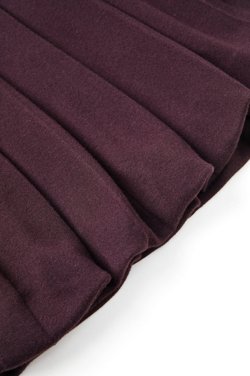 Bubble hem wool maxi skirt