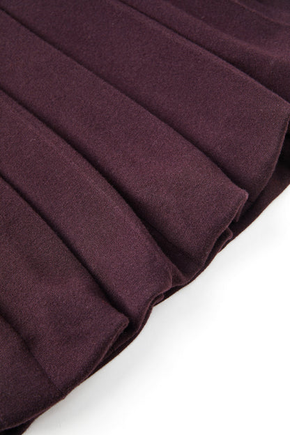 Bubble hem wool maxi skirt
