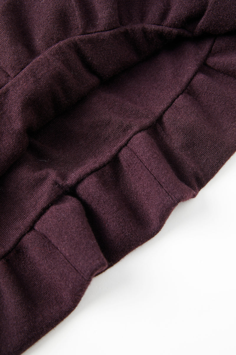 Bubble hem wool mini skirt
