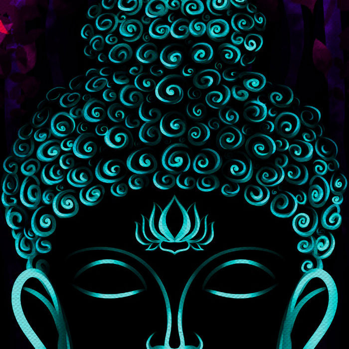 Buddha Neon Canvas Wall Art