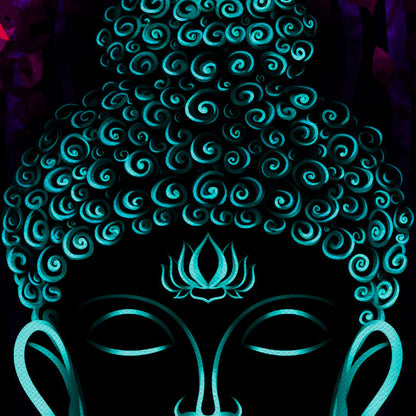 Buddha Neon Canvas Wall Art