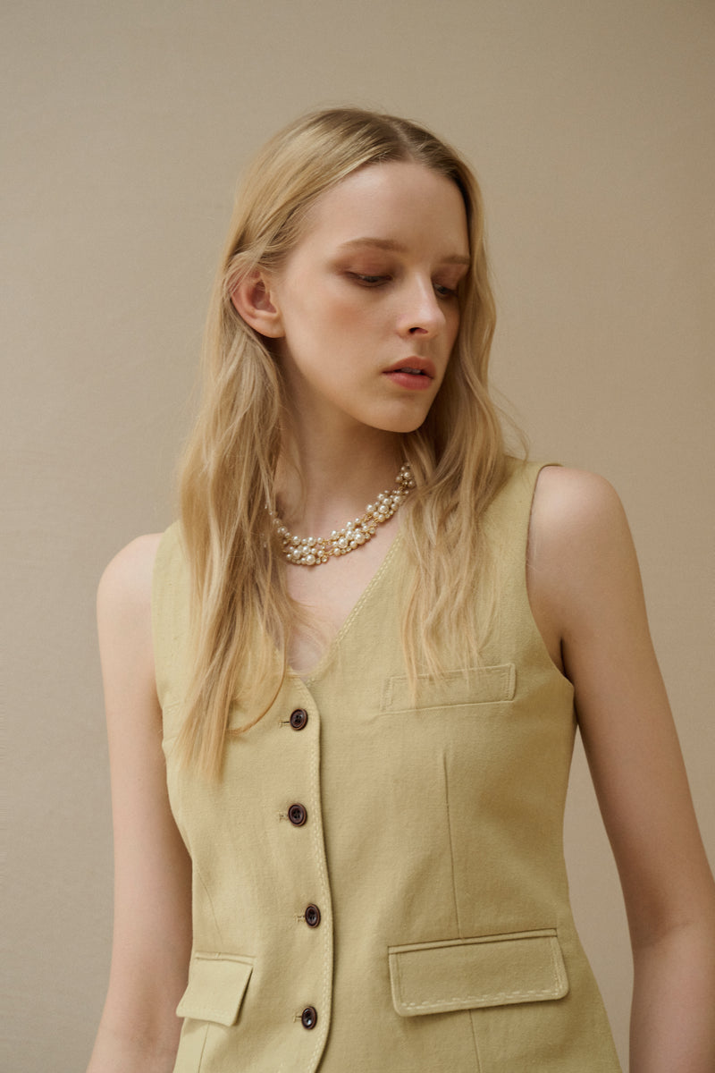 Button front vest