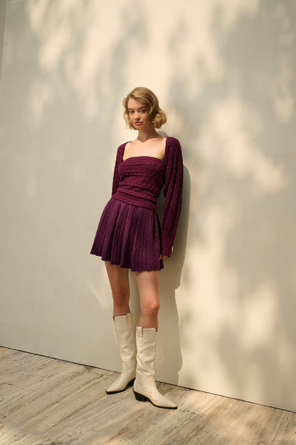 Cable knit top & shrug