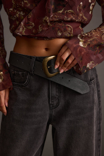 Calder Black Interchangeable Buckle Belt paired with complementary accessories for a polished look.