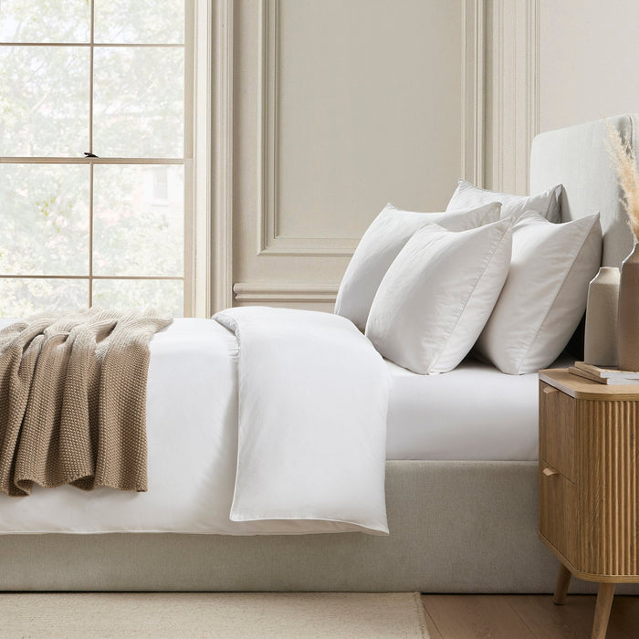 Cambridge 200 Thread Count Duvet Cover - Cotton - White - DUSK