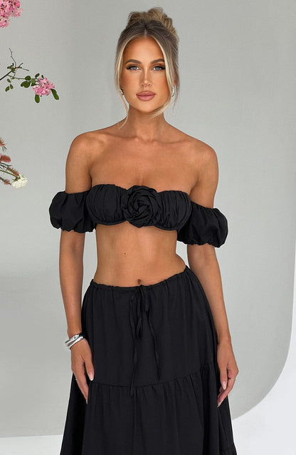Carmen Top - Black Shirts & Tops Babyboo Fashion Premium Exclusive Design