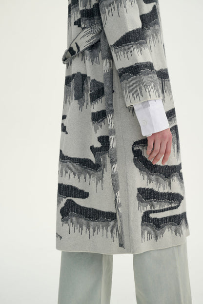 Cashmere jacquard cardigan