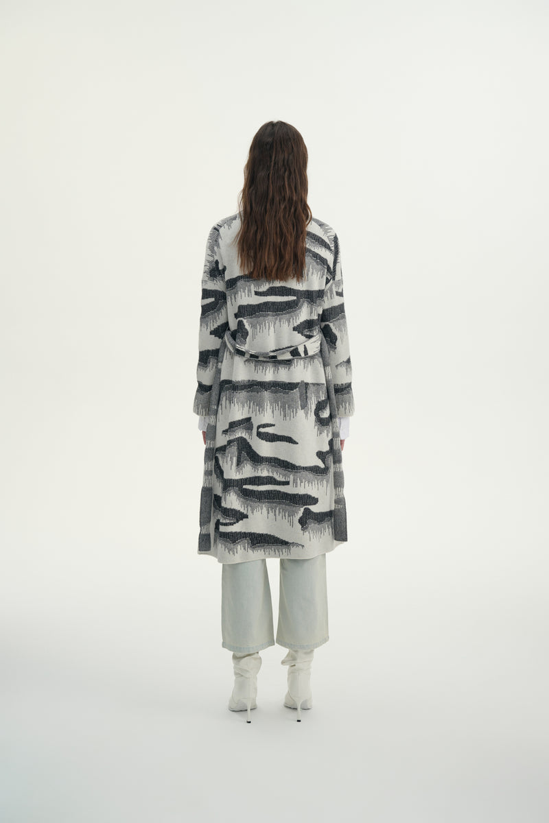 Cashmere jacquard cardigan