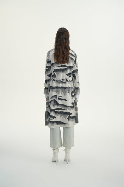 Cashmere jacquard cardigan