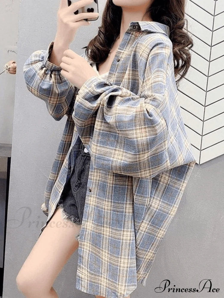 Casual Versatile Plaid Cardigan