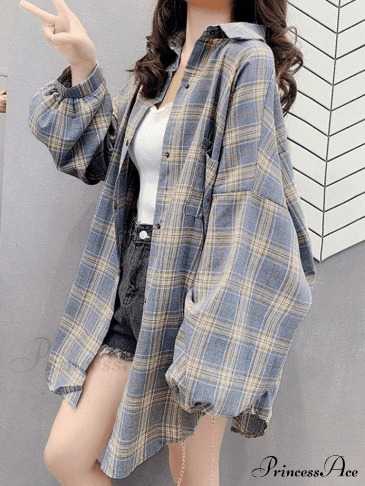 Casual Versatile Plaid Cardigan