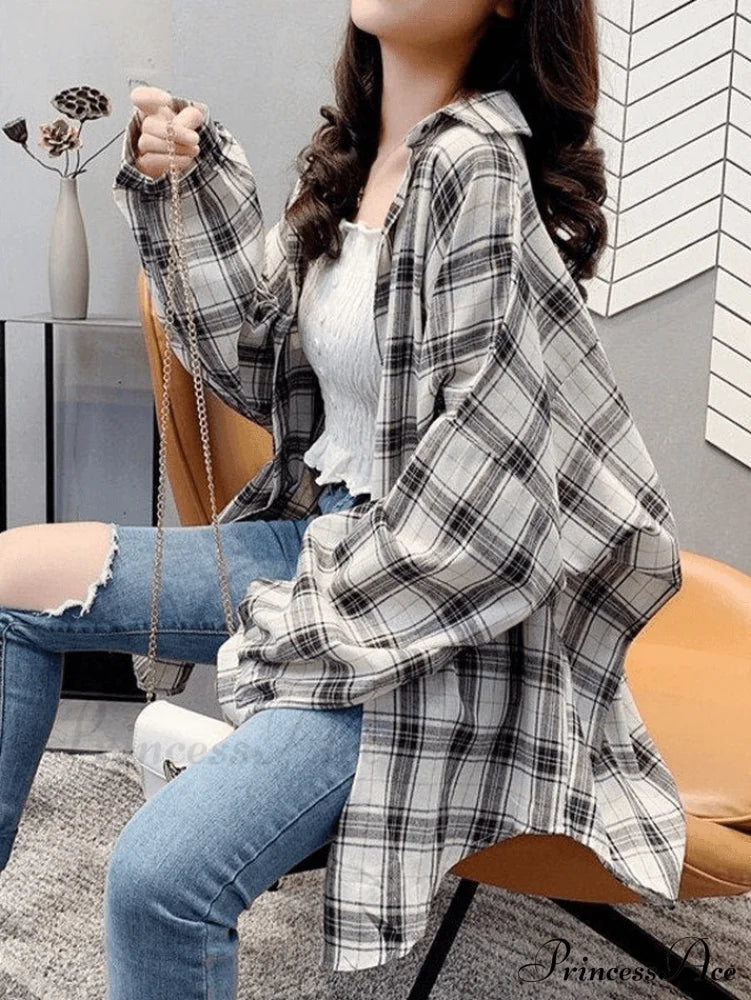 Casual Versatile Plaid Cardigan