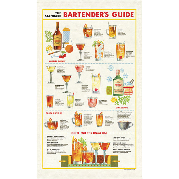 Cavallini Tea Towel Bartender