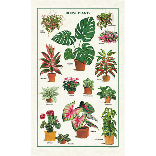 Cavallini Tea Towel House Plants