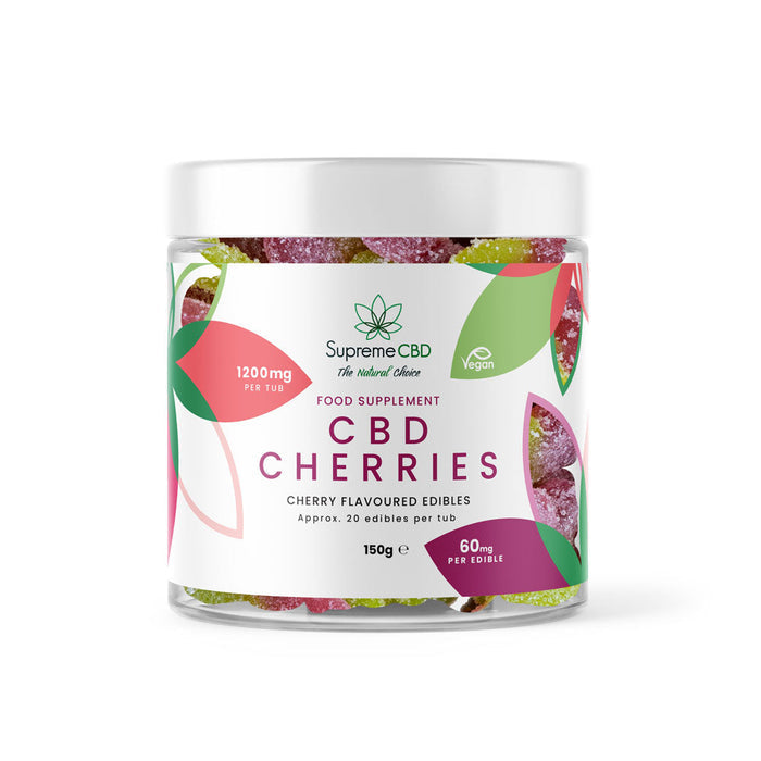 Wholesale CBD Gummy Cherries (1200mg)