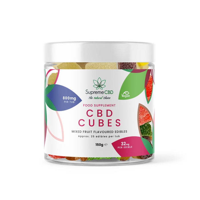 Wholesale CBD Gummy Cubes (800mg)