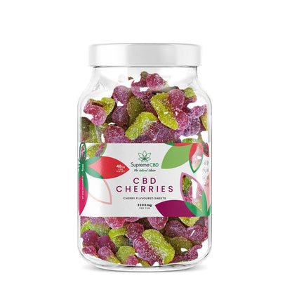 CBD Large Gummy Cherries (3200mg) Wholesale