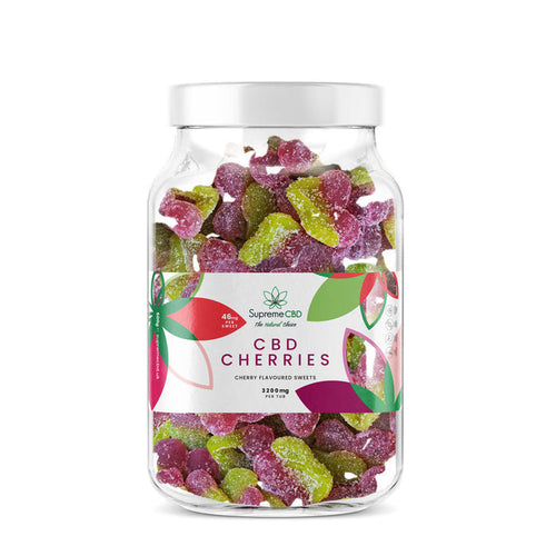 CBD Large Gummy Cherries (3200mg) Wholesale