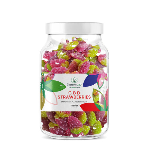 Wholesale CBD Large Gummy Strawberries (3200mg)