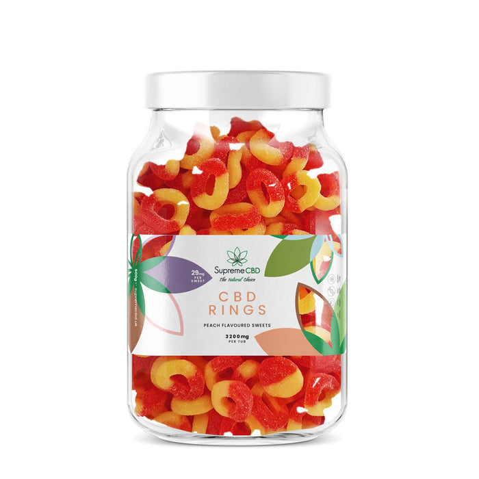 Wholesale CBD Large Peach Rings (3200mg)