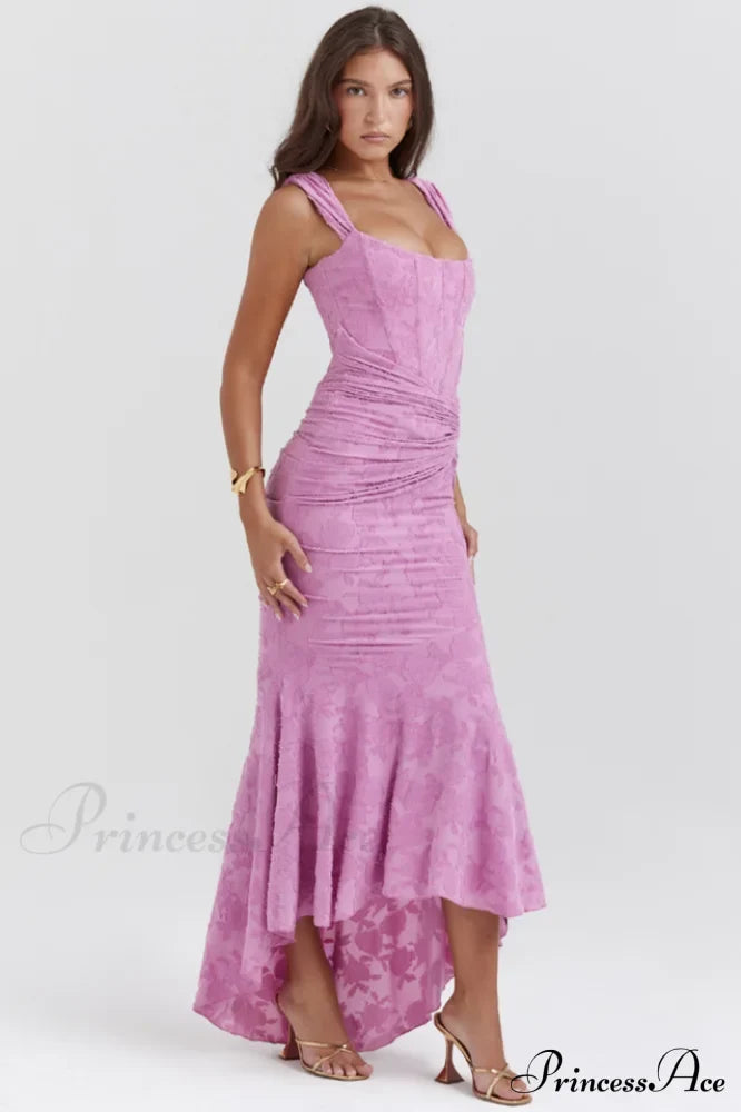 Cesca Rose Pink Charming Floral Maxi Dress