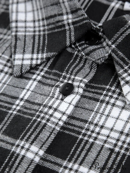 Checkered Charming Oversized Shirt Shirts