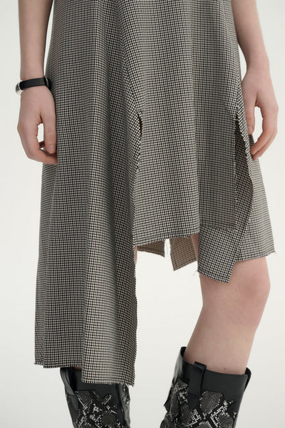 Checkered sleeveless dress