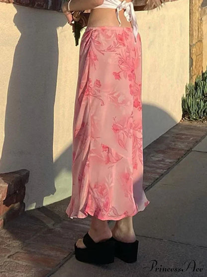 Chevron Charming Floral Skirt