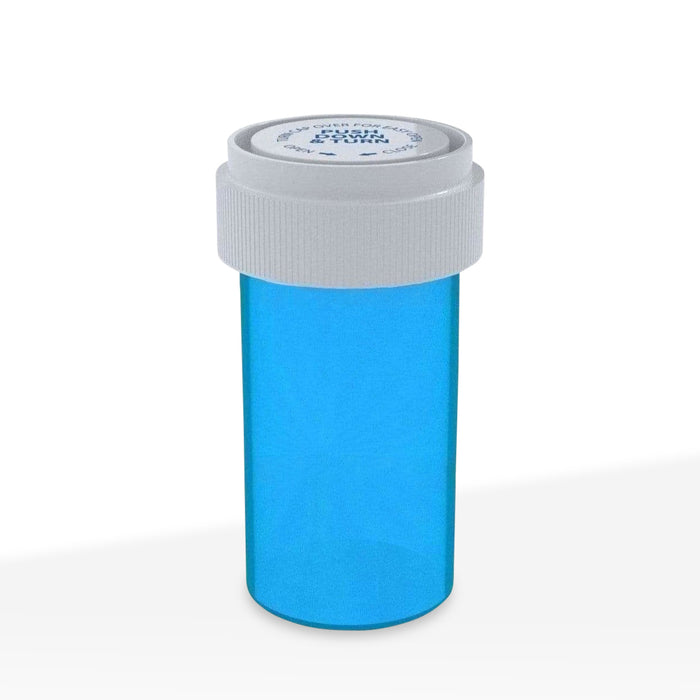 Child Resistant | Translucent Blue Reversible Cap Vials | 13 Dram - 2 Grams - 275 Count
