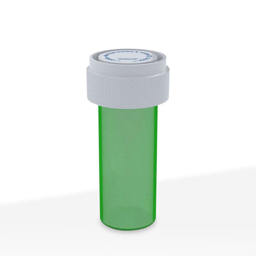 Child Resistant | Translucent Green Reversible Cap Vials | 8 Dram - 1 Gram - 410 Count