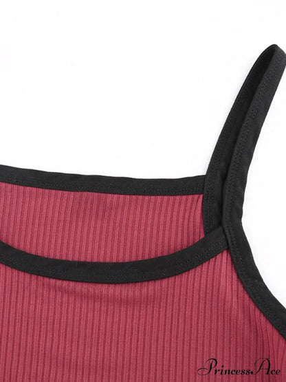 Contrast Trim Graceful Pullover Sweater Tank Tops&Camis